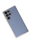 Mey İthalat®  Samsung Galaxy S22 Ultra Kılıf Volet Silikon - Mavi