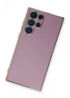 Mey İthalat®  Samsung Galaxy S22 Ultra Kılıf Volet Silikon - Mor