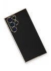 Mey İthalat®  Samsung Galaxy S22 Ultra Kılıf Volet Silikon - Siyah