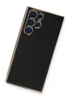 Mey İthalat®  Samsung Galaxy S22 Ultra Kılıf Volet Silikon - Siyah