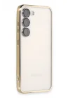 Mey İthalat®  Samsung Galaxy S23 Plus Kılıf  Lensli Silikon - Gold