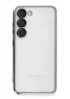 Mey İthalat®  Samsung Galaxy S23 Plus Kılıf  Lensli Silikon - Gümüş