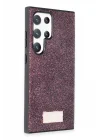 Mey İthalat®  Samsung Galaxy S23 Ultra Bright Simli Kapak - Derin Mor