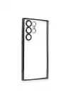 Mey İthalat®  Samsung Galaxy S23 Ultra Kılıf  Lensli Silikon - Siyah