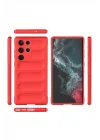 Mey İthalat®  Samsung Galaxy S23 Ultra Kılıf Optimum Silikon - Kırmızı