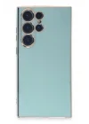 Mey İthalat®  Samsung Galaxy S23 Ultra Kılıf Volet Silikon - Açık Yeşil