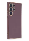 Mey İthalat®  Samsung Galaxy S23 Ultra Kılıf Volet Silikon - Mor
