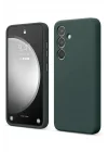 Mey İthalat®  Samsung Galaxy S24 FE Kılıf First Silikon - Koyu Yeşil