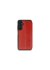 Mey İthalat®  Samsung Galaxy S24 FE Kılıf Flip Cover - Kırmızı
