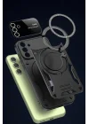 Mey İthalat®  Samsung Galaxy S24 FE Kılıf Joy Lens Standlı Kapak - Mor
