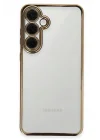 Mey İthalat®  Samsung Galaxy S24 FE Kılıf  Lensli Silikon - Gold