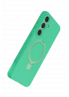 Mey İthalat®  Samsung Galaxy S24 FE Regal Magsafe Standlı Kapak - Yeşil