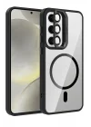 Mey İthalat®  Samsung Galaxy S24 FE Remim Lensli Magsafe Standlı Kapak - Siyah