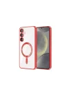 Mey İthalat®  Samsung Galaxy S24 Plus Kılıf Kross Magneticsafe Kapak - Kırmızı