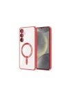 Mey İthalat®  Samsung Galaxy S24 Plus Kılıf Kross Magneticsafe Kapak - Kırmızı