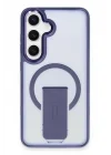 Mey İthalat®  Samsung Galaxy S24 Tork Magsafe Standlı Kapak - Lacivert