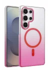 Mey İthalat®  Samsung Galaxy S24 Ultra Glossy Magsafe Kapak - Pembe