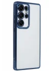 Mey İthalat®  Samsung Galaxy S24 Ultra Kılıf  Lensli Silikon - Lacivert