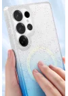 Mey İthalat®  Samsung Galaxy S24 Ultra Pummel Shiny Magsafe Kapak - Mor