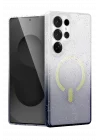 Mey İthalat®  Samsung Galaxy S24 Ultra Pummel Shiny Magsafe Kapak - Siyah