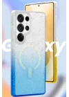 Mey İthalat®  Samsung Galaxy S24 Ultra Pummel Shiny Magsafe Kapak - Siyah