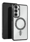 Mey İthalat®  Samsung Galaxy S25 Edge Joke Simli Magneticsafe Kılıf - Siyah