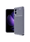 Mey İthalat®  Samsung Galaxy S25 Edge Kılıf Auto Focus Karbon Kapak - Lacivert
