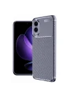 Mey İthalat®  Samsung Galaxy S25 Edge Kılıf Auto Focus Karbon Kapak - Lacivert