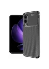 Mey İthalat®  Samsung Galaxy S25 Edge Kılıf Auto Focus Karbon Kapak - Siyah