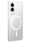 Mey İthalat®  Samsung Galaxy S25 Edge Kılıf PC Zara Magsafe Şeffaf Kılıf - Şeffaf