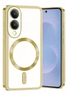 Mey İthalat®  Samsung Galaxy S25 Edge Kross Magneticsafe Kapak - Gold