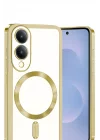 Mey İthalat®  Samsung Galaxy S25 Edge Kross Magneticsafe Kapak - Gold