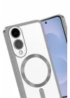 Mey İthalat®  Samsung Galaxy S25 Edge Kross Magneticsafe Kapak - Gümüş