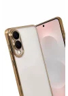 Mey İthalat®  Samsung Galaxy S25 Edge  Lensli Silikon - Gold