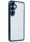 Mey İthalat®  Samsung Galaxy S25 Kılıf  Lensli Silikon - Lacivert