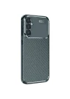 Mey İthalat®  Samsung Galaxy S25 Plus Kılıf Auto Focus Karbon Kapak - Koyu Yeşil