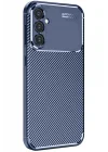 Mey İthalat®  Samsung Galaxy S25 Plus Kılıf Auto Focus Karbon Kapak - Lacivert