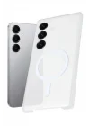 Mey İthalat®  Samsung Galaxy S25 Plus Kılıf PC Zara Magsafe Şeffaf Kılıf - Şeffaf
