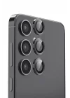 Mey İthalat®  Samsung Galaxy S25 Plus Raze Metal Kamera Lens - Siyah