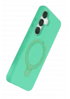 Mey İthalat®  Samsung Galaxy S25 Regal Magsafe Standlı Kapak - Yeşil