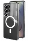 Mey İthalat®  Samsung Galaxy S25 Ultra Kılıf Magneticsafe Şeffaf Silikon - Şeffaf