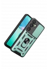 Mey İthalat®  Samsung Galaxy S26 Plus Pars Lens Yüzüklü Silikon - Yeşil