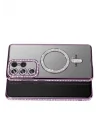 Mey İthalat®  Samsung Galaxy S26 Ultra Joke Simli Magneticsafe Kılıf - Derin Mor