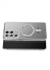 Mey İthalat®  Samsung Galaxy S26 Ultra Joke Simli Magneticsafe Kılıf - Gümüş