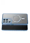 Mey İthalat®  Samsung Galaxy S26 Ultra Joke Simli Magneticsafe Kılıf - Mavi