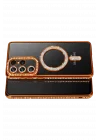 Mey İthalat®  Samsung Galaxy S26 Ultra Joke Simli Magneticsafe Kılıf - Turuncu