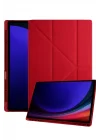 Mey İthalat®  Samsung Galaxy Tab A11 Plus Kalemlikli Mars Tablet Kılıfı - Kırmızı