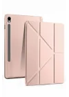 Mey İthalat®  Samsung Galaxy Tab S10 FE Plus 13.1 Kalemlikli Mars Tablet Kılıfı - Rose Gold