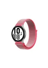 Mey İthalat®  Samsung Galaxy Watch 4 Hasırlı Cırtcırtlı Kordon - Pembe