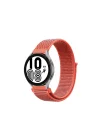 Mey İthalat®  Samsung Galaxy Watch 4 Hasırlı Cırtcırtlı Kordon - Turuncu